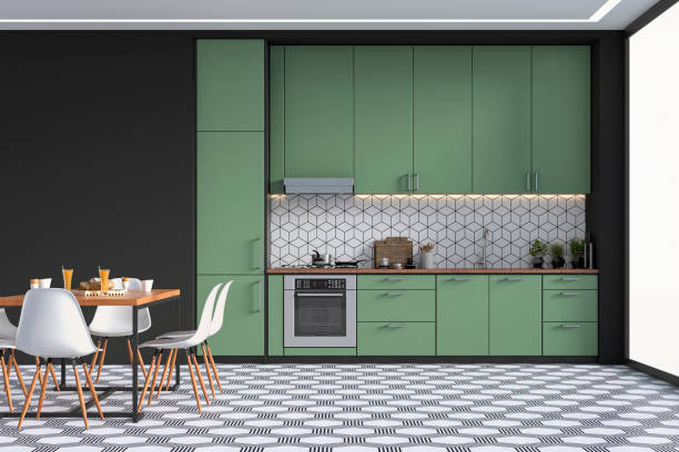 Green cabinets
