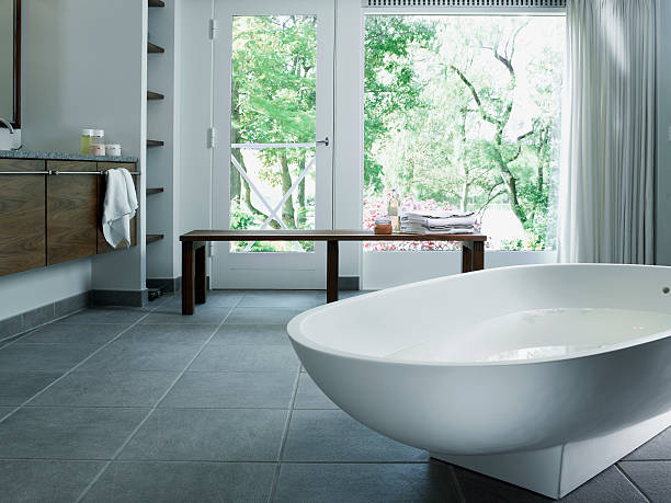 Bathroom tile with tub | Leicester Flooring